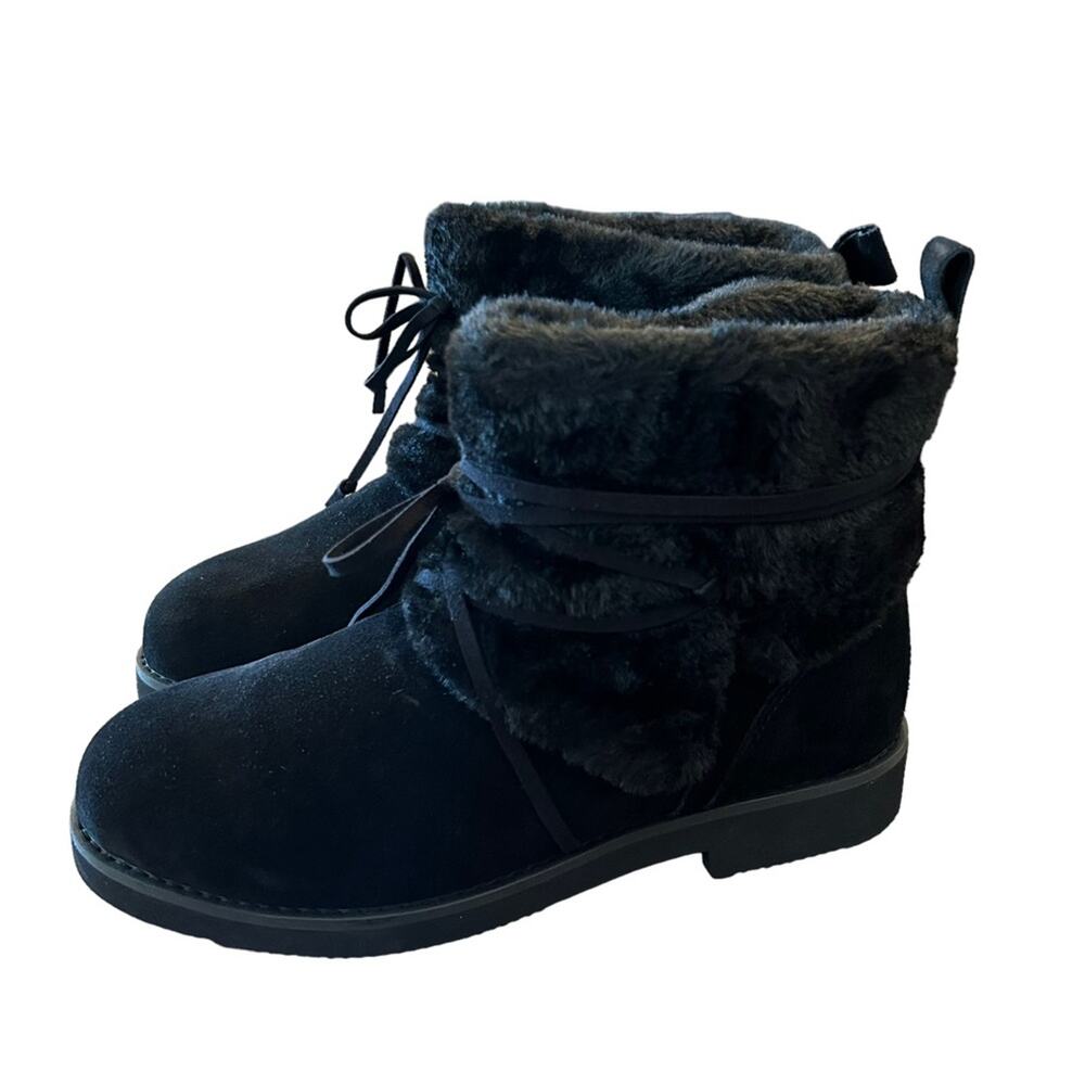 Style & Co Zijune Cold Weather Winter Ankle Boot Faux Fur Trim NEW Size 5 Black